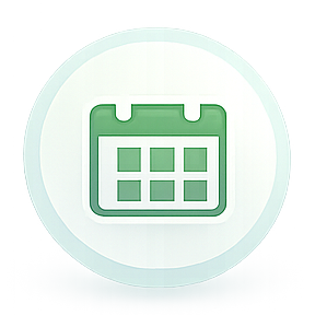 Green calendar icon for updated MuleBuy spreadsheet resources