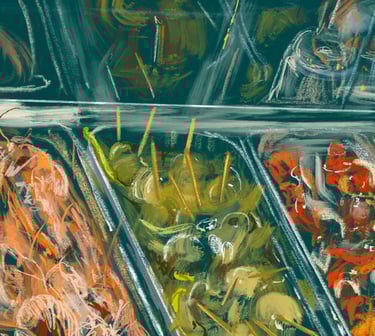 Digital drawing - Tapas in Marbella