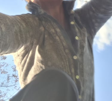 a woman in movement