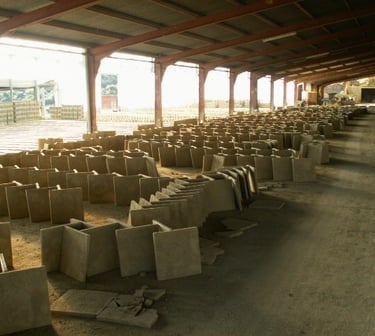 Fabrication carreaux en terre cuite