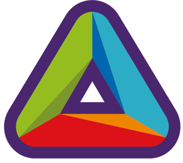 Logotipo da Imá Saúde, representa o corpo, a alma e o espírito