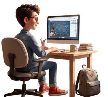 A young boy engaging in a professional online class, reflecting our commitment to true Tazkiya in da