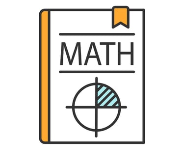 matematikos vadovėlis su knyga ir žymele