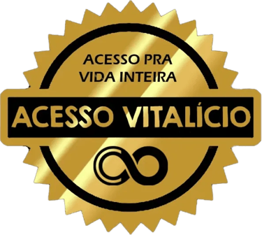 Selo de acesso vitalício.