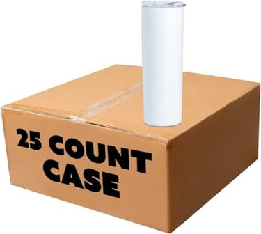 Single or by the case. Powder coated with simple text