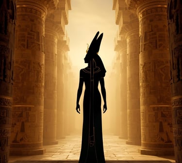 égyptienne dans un temple
