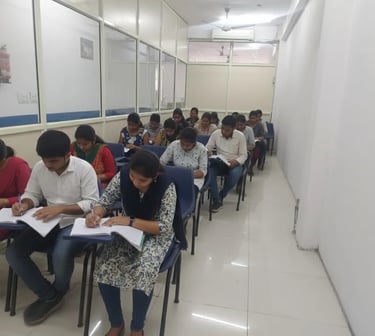 students studying in class at hartron