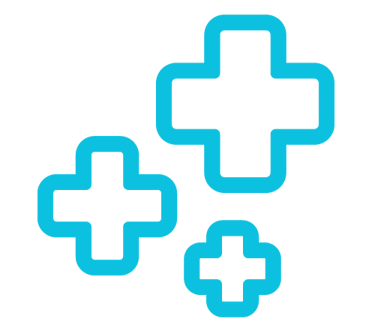 a group of four crosses and crosses on a black background