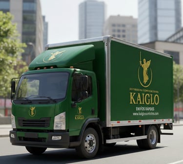 Camión de reparto de la empresa de logística Kaiglo