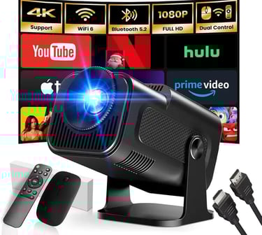 Gaimoo GM300 2025 Upgraded Proyector Portátil 1920x1080P 4K 