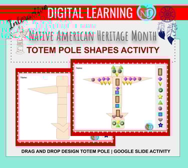Native American Heritage Month Activity | Totem Pole Shapes