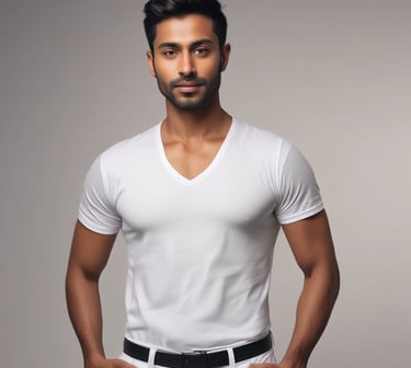 a man sitting on a chair in a room