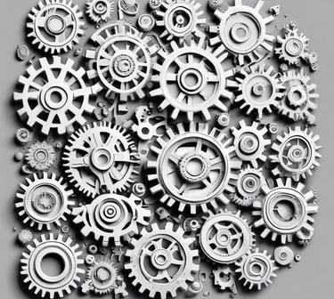 Engranajes o piezas de un rompecabezas encajando, representando la reorganización y estructura socie