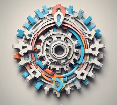 engranajes que se unen en un todo