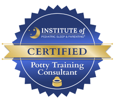 Official certification badge from a recognized potty training program, endorsing Sayang Sleep
