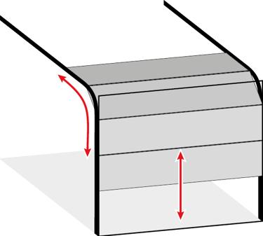 sectional garage door illustration