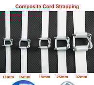 Close-up view of woven composite strap texture