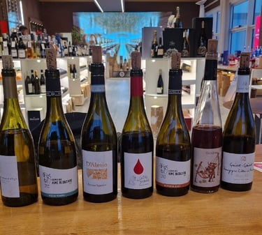 Selezione vino biologico francese italiano per enoteca ristorante in Toscana. 