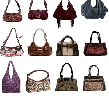 a variety of handbags and purses and purses