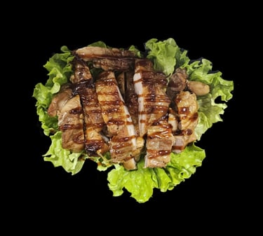 a plate of food with rice and vegetables