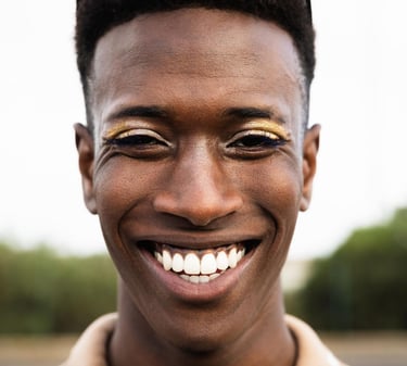 a man with a smile on his face