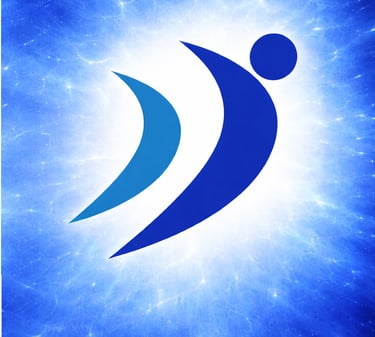 le logo NERTI dans un ciel bleu éclairé par des éclairs