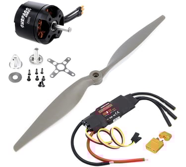 Motor 5055 6S com ESC SkyWalker 100A e Hélice APC 14x7