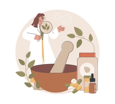 Symbole médecine naturelle et bien-être global – Solaya