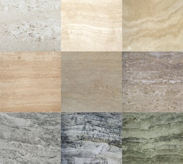 Colori e tonalità del Travertino