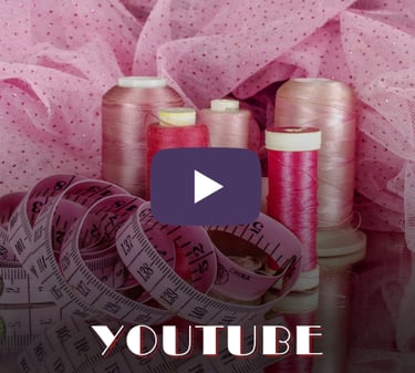 a youtube video icon on top of sewing notions