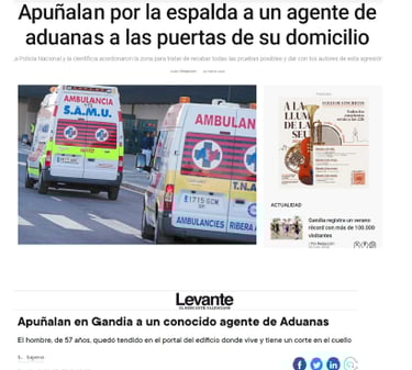 Noticia de prensa sobre el caso de Andrés Román