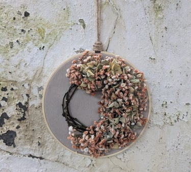 Bastidores con flores secas y preservadas. Soporte de madera con o sin tela. Varios tipos