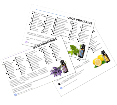 cards folhetos doterra para consultoras de óleos essenciais