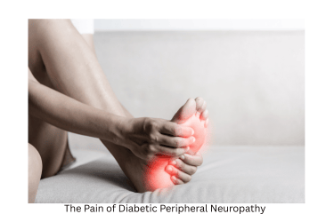 Person rubbing painful burning feet