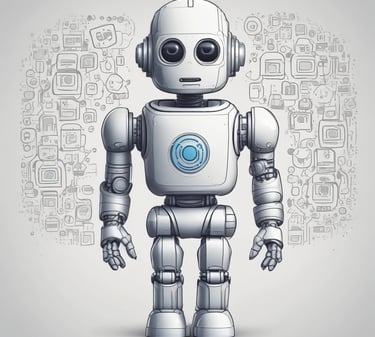 A friendly digital assistant icon symbolizing AI-powered customer support on a website.