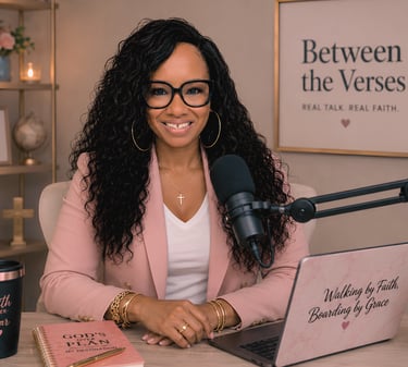 Kelli LaVerne sharing biblical encouragement through Between The Verses podcast