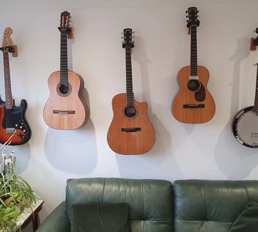 A selection of guitars