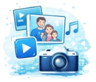 Gestion de médias par Montechinformatique : organisation, stockage et partage de vos photos, vidéos et musiques familiales.