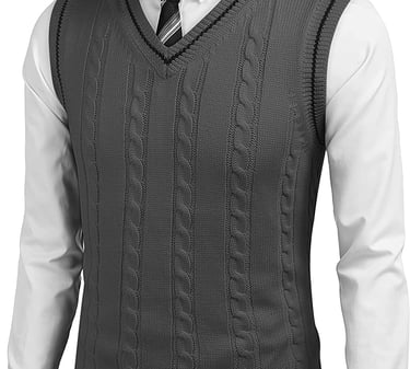 sleeveless knitted pullover vest