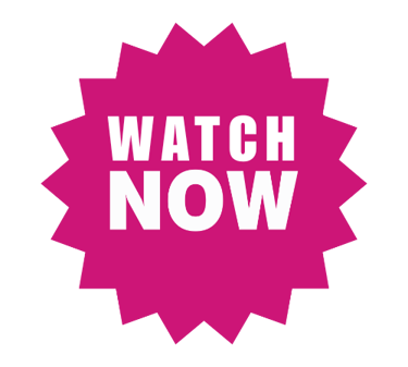 An eighteen point deep pink star with white text that says Watch Now