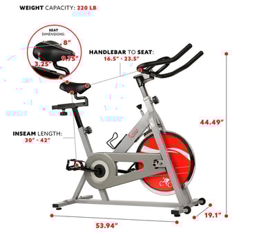 Silver exercise bike