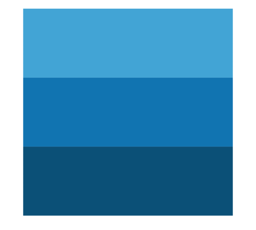 Three tone blue ombre representing Asheville Locksmith brand