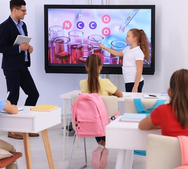 Smart Classroom Kit including interactive tablet, digital whiteboard, and smart learning accessories for modern classrooms.