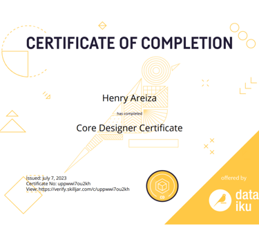 Dataiku Core Designer Certificate
