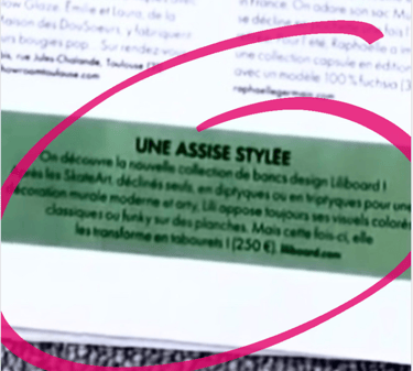 Elle Magazine article sur Liliboard