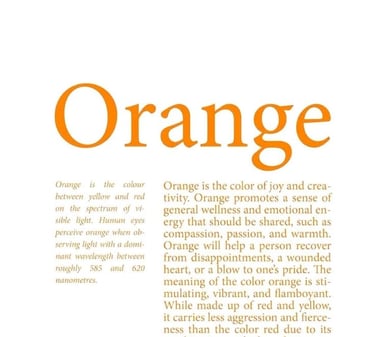 visuel signification. de la couleur orange