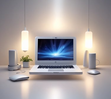 a person standing in front of a computer monitor