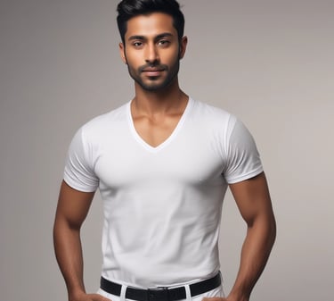 a man sitting on a chair in a room