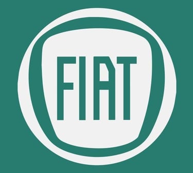logo fiat bianco con sfondo verde smeraldo