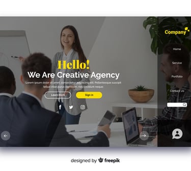 Pagina web para ofrecer portafolio de servicios profesionales. 